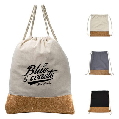 Cork Bottom Drawstring Backpack