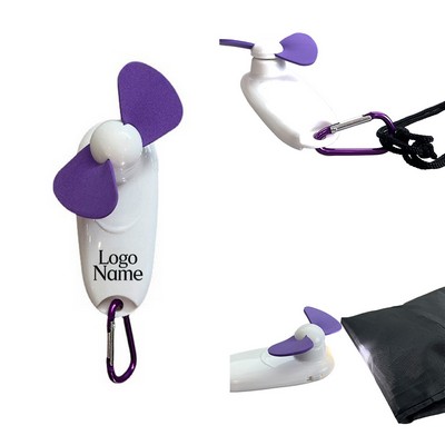 Handheld Carabiner Fan W/Led