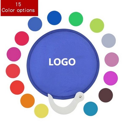 Nylon Round Folding Hand Fan