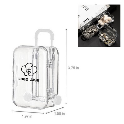Acrylic Transparent Mini Suitcase Jewelry & Storage Box
