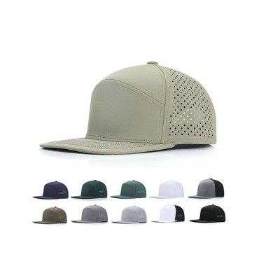 Men Flat Brim Adjustable Performance Baseball Cap