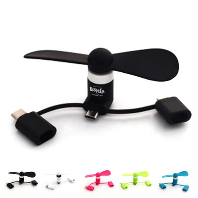 Portable 3-in-1 USB Mini Fan