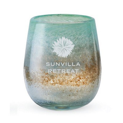 Twine Living® Playa Bonita Stemless Recycled Wine Glass, set of 2