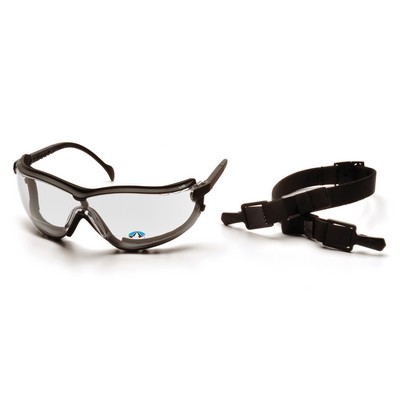 V2G Safety Reader Glasses, Black Frame with Clear H2X Anti-Fog Lens