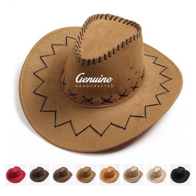 Western Cowboy Felt Wide Brim Hat