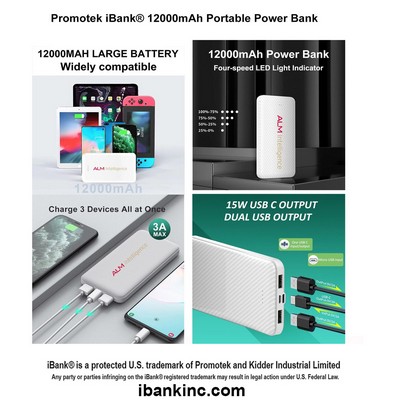 iBank ® 12000mAh Portable Power Bank