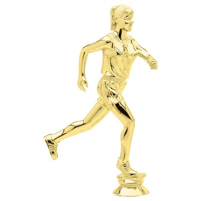 8 1/4" Gold Plastic Female Track Trophy Figure