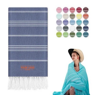 Oversized Turkish Beach Towel Large Soft Cotton Blanket