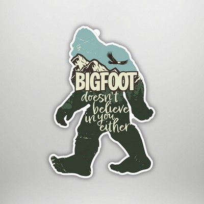 Sasquatch - Permanent Writeable Matte Sticker -2.75"x4"