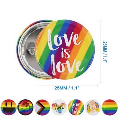 Custom LGBT Pride Rainbow Metal Badge Pin