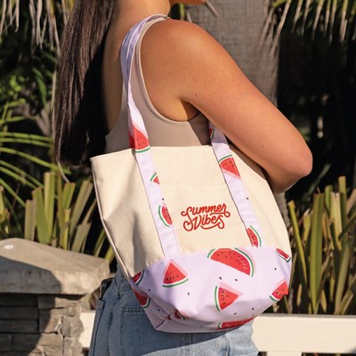 Carmel Mini Canvas Tote Bag – Full Color, Made in USA