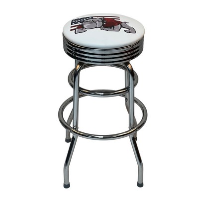 Ribbed Double Ring Bar Stool