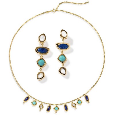 Jilco Inc Ocean Statement Earrings & Dangle Necklace Set