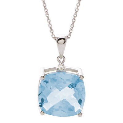 Jilco Inc Blue Topaz Necklace - Sterling Silver
