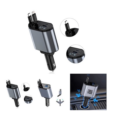 4-in-1 Retractable Car Charger