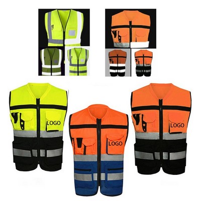 Multi-pocket reflective vest