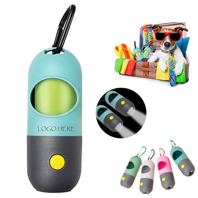 Dog Poop Bag Dispenser With Led Flashlight