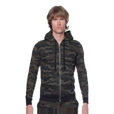 Royal Apparel Unisex Camo Fleece Full-Zip Hoodie