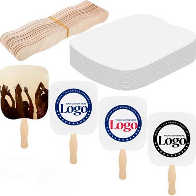 Bread Slice Hand Fan Full Color (2 Sides)