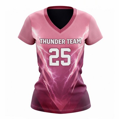 Women Sublimated Football Fanwear Jersey Interlock 180GSM