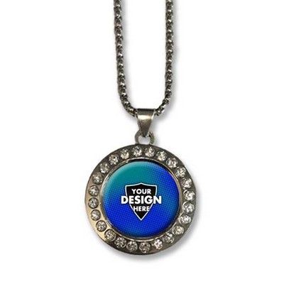 1.25" Circle Pendant Necklace And Custom