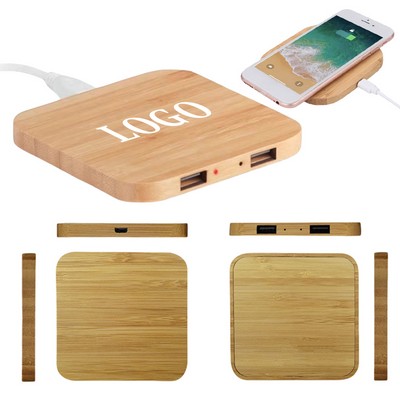 Bamboo-Enclosed Wireless Charging Pad