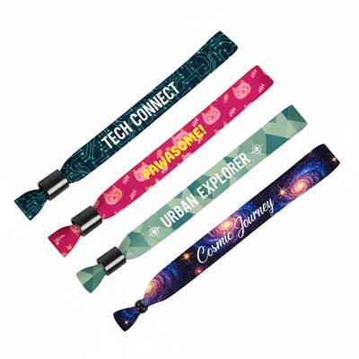 5/8" Sublimated Event Wristband W/ Locking Bead