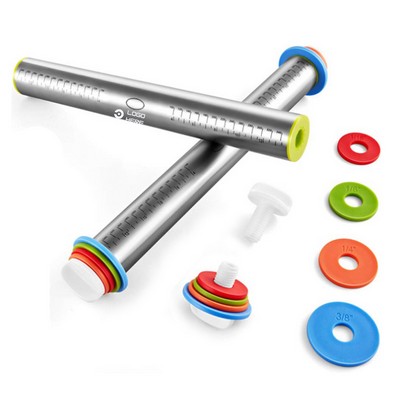 Rolling Pins with Adjustable Thickness Rings