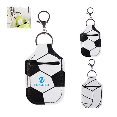 Portable Soccer Design Hand Sanitizer Keychains