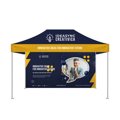 15' Aluminum Canopy Tent - Standard Tent Fabric (Frame + Topper + Backwall)