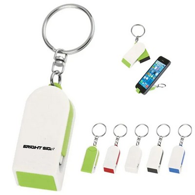 2-in-1 Phone Stand & Screen Cleaner Keychain