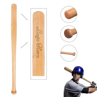 Natural Wood Ring Solid Baseball Bat