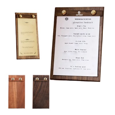 Walnut Menu Clipboards