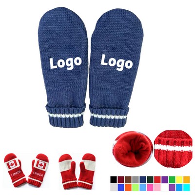 Winter Mitten Full Finger Knitted Gloves