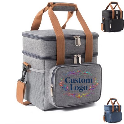 Lunch Cooler with Strap & Pockets