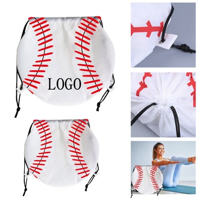 Baseball Stitch Drawstring Backpack