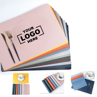 Waterproof Leather Square Placemat
