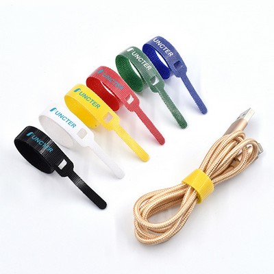 Adjustable 5.7" L Self-Adhesive Cable Organizer Cord Straps