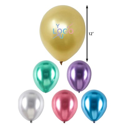 Metallic Chrome Latex Balloons 12"