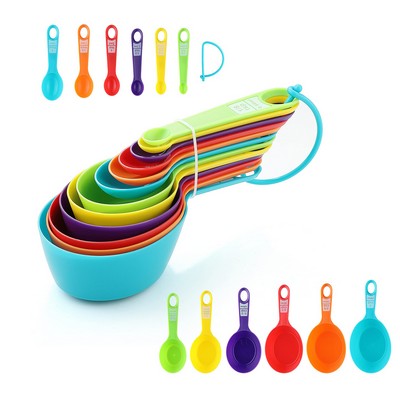 12 Pcs Little Cook Measuring Cups and Spoons Set for Cooking