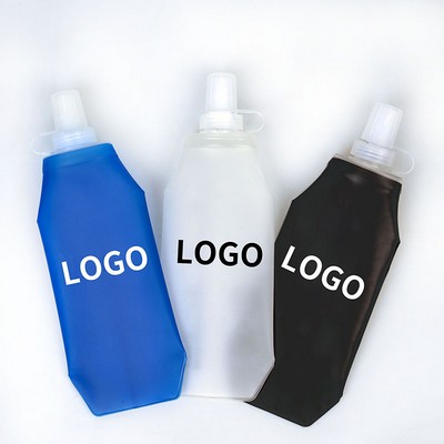 16.9oz Folding TPU Soft Water Bottle W/Dust Cap
