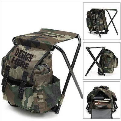 Camouflage Outdoor Camping Backpack Chair (Ocean)