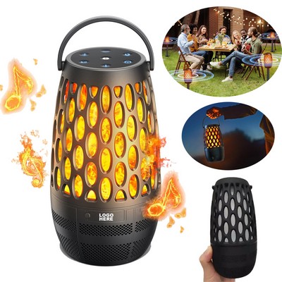 Custom Outdoor Wireless Portable Lantern Speaker with Flame Lights