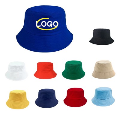 Summer Fisherman Bucket Hat with Embroidered Logo