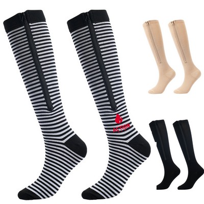 Calf Compression Socks With Zipper