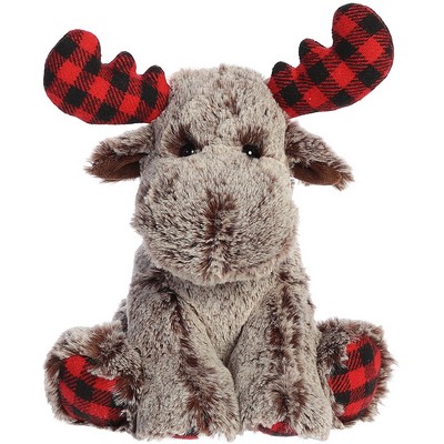 12" Buffalo Plaid Moose