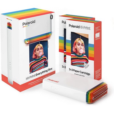 Polaroid Hi-Print Printer And Paper Bundle - Bluetooth Pocket Photo Printer + Paper Double Pack