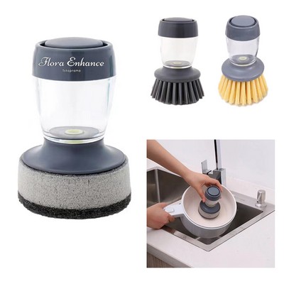 Kitchen Water Sprayed Cleaning Scrub Brush