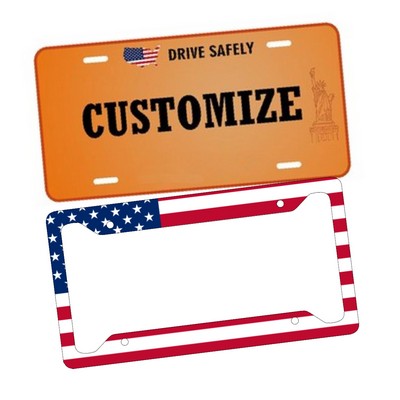 Aluminum License Plate Set (Plate & Frame)