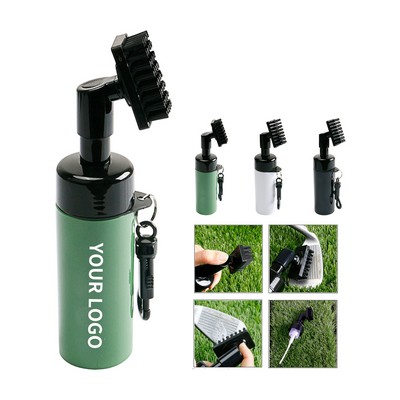Polypropylene Golf Club Cleaning Brush With Water Spray Bottle